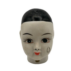 Vintage 3.5" porcelain doll head Hand Painted